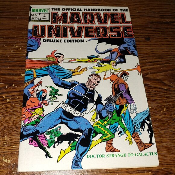 Official Handbook of Marvel Universe Deluxe #4 Doctor Strange to Galactus - Picture 1 of 3